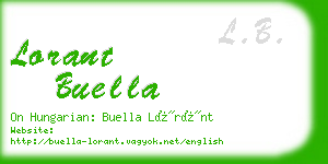 lorant buella business card